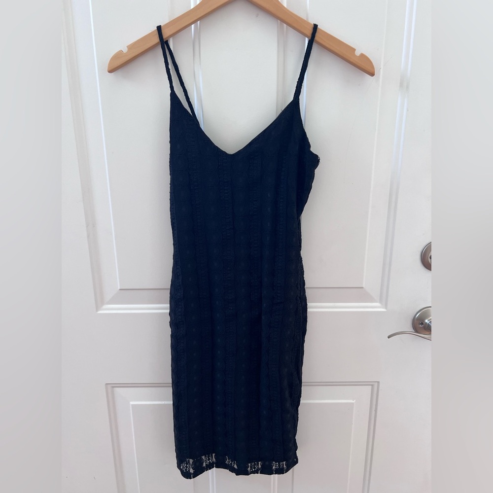 Forever 21 Black Textured Mini Dress